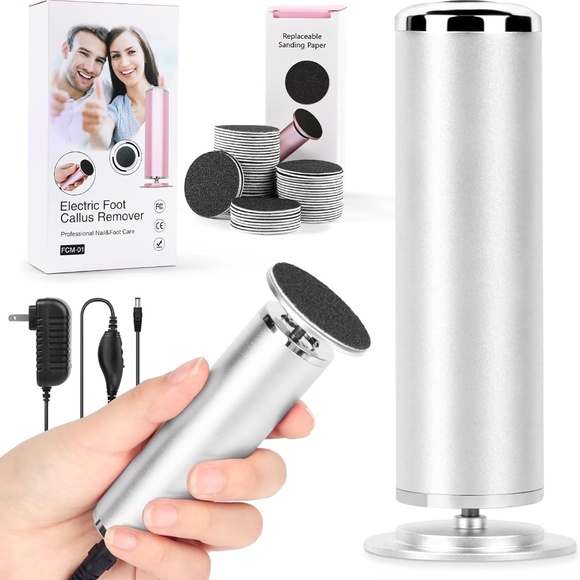 Electric Foot Care Buffer Tool Silver - Picture 1 of 10